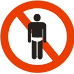 Das Tragen von Badekleidung ist verboten