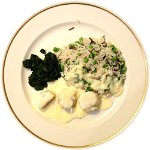Jakobsmuscheln-Gemuesereis+Blattspinat