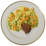 Tagliatelle-Gemuese-in-Mango-Chili-Sauce-mit-Rinderfilet